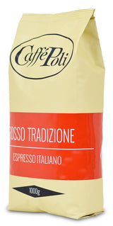 Café Poli Rosso | Expresso traditionnel | Machines à expresso italiennes | Idéal pour Kaffeevollautomaten, Siebträger et Espressomashinen | 1x1 kg