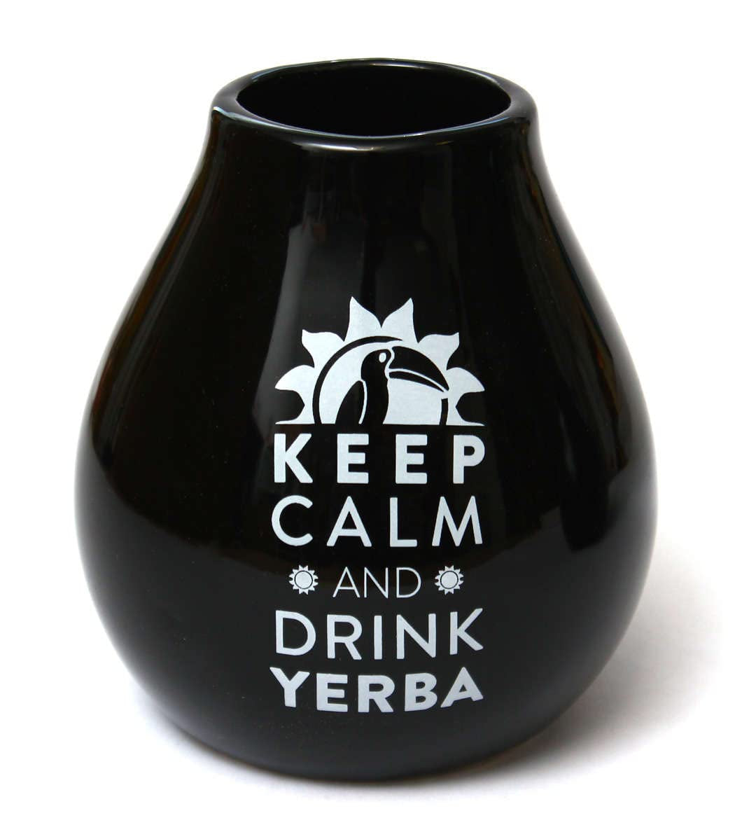 Service à thé Yerba Mate pour deux 150G | Thé maté au guarana et aux fruits | Thé Yerba Mate en feuilles mobiles | Tasse en céramique noire mate 350 ml | Paille en acier Bombilla Liza 19 cm