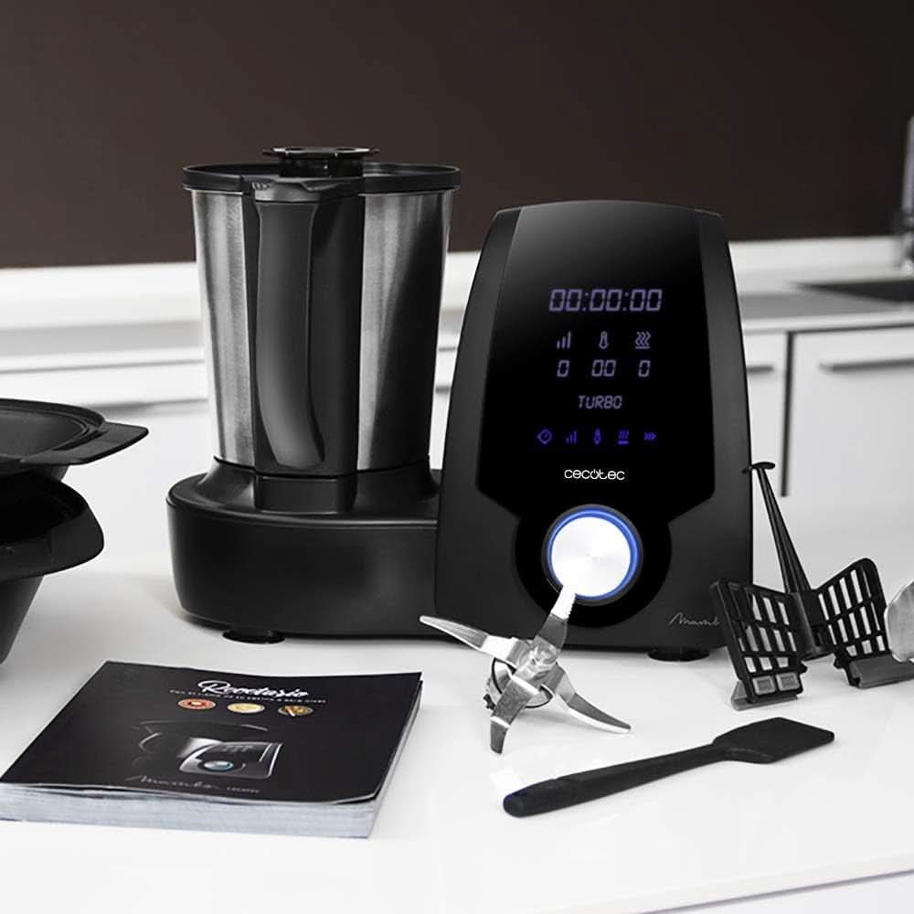 Cecotec Mambo 6090 Machine de cuisine multifonctions, 1700 W, 23 fonctions, Krug Mit Fassungsvermögen 3,3 L, 3 Teller Gleichzeit, 10 Geschwindigkeitsstufen, Timer Robots de cuisine et mixeurs Naty Shop