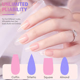 Makartt Poly Nail Extension Gel - 50 ML Extension Builder Acrylique Poly Nail Aufbaugel Extender Gel pour Gel Nägel pour Nagelverlängerung, Nagelstärkung, Nail Art Décoration(Transparent)