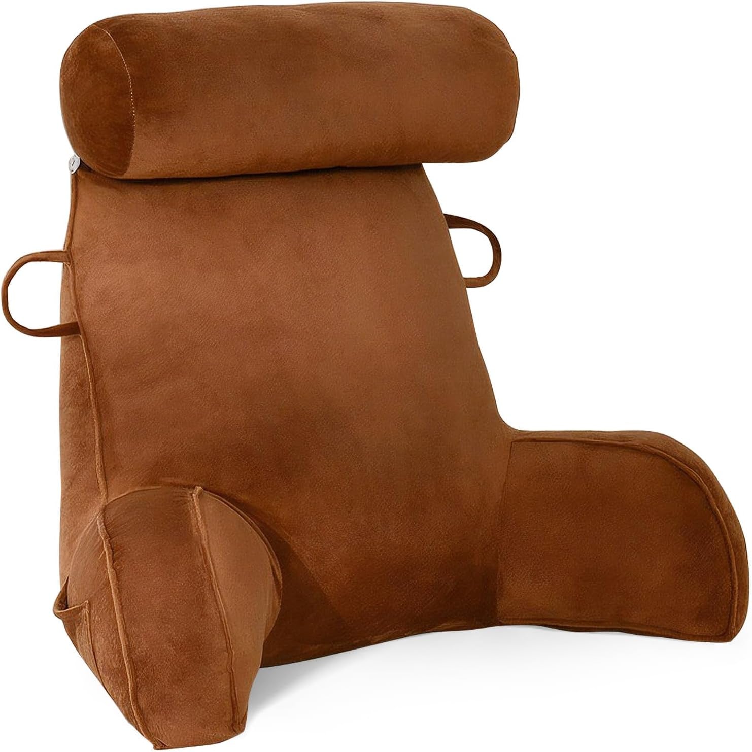 Oreiller de lecture XL pour lit et canapé avec tour de cou amovible, oreiller de dos idéal pour adultes avec mousse à mémoire de forme pour lire, travailler, jouer, regarder la télévision, se détendre (gris)
