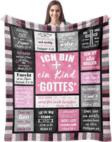 ZQYMM Cadeaux chrétiens pour femmes et hommes, cadeaux de baptême/confirmation pour filles/garçons, cadeaux inspirants/religieux, spirituels catholiques, cadeaux d'anniversaire pour chrétiens ZQYMM Lits et couvertures Rose 150 x 220 cm