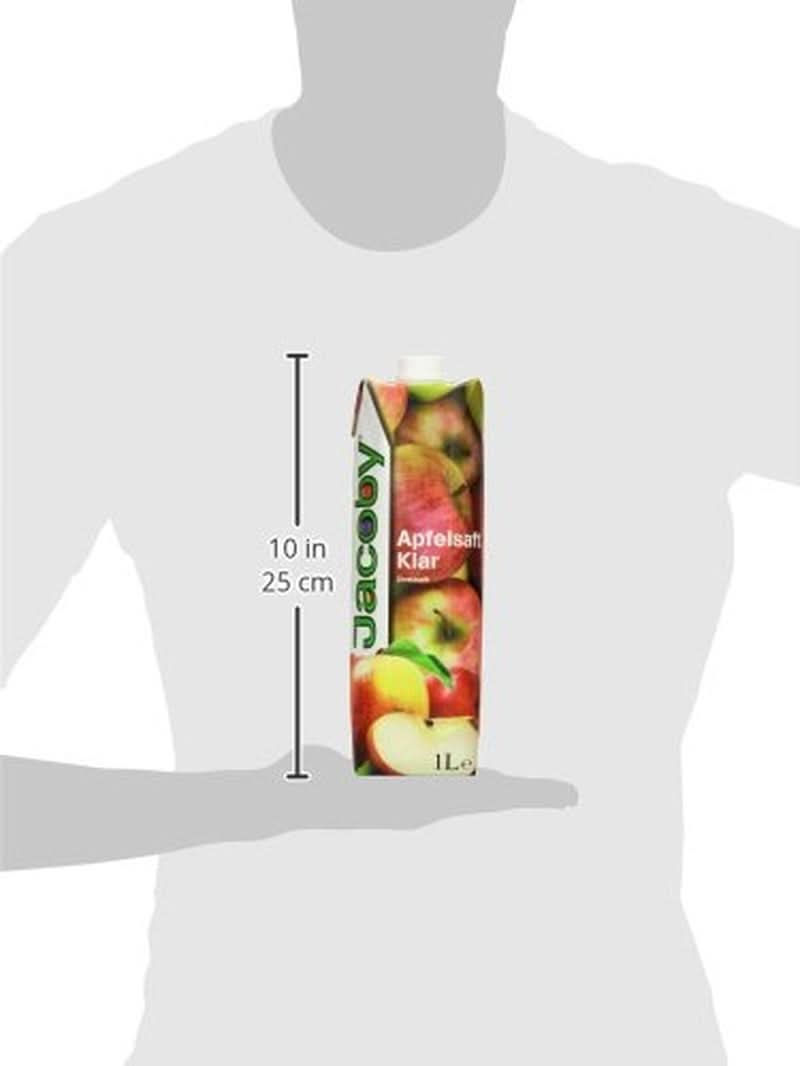 Jus de pomme 100% clair Jacoby, 6 x 1 litre Boissons sans alcool Naty Shop