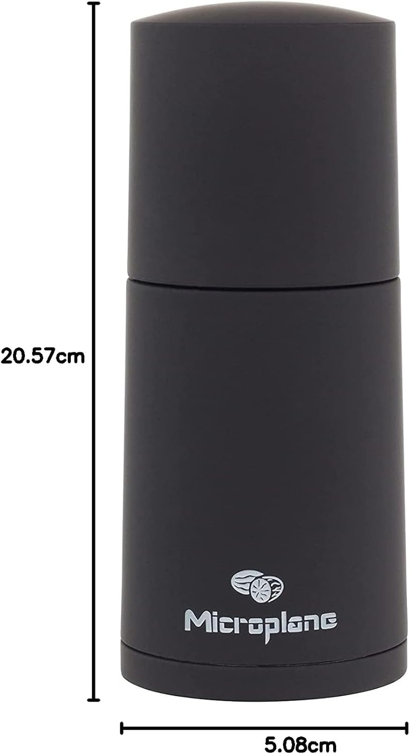 Moulin à épices Microplane noir pour noix de muscade, cannelle, fèves tonka, poivre long et autres épices sèches Broyage et broyeurs Naty Shop