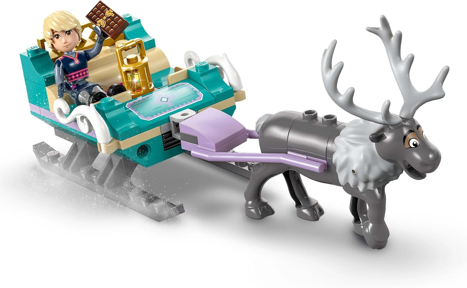 LEGO Ç€ Disney La Reine des neiges : l'aventure en traîneau d'Anna, jouet de construction et coffret de jeu fantastique, support en chocolat avec mini-poupées Anna, Kristoff, Olaf et Sven, jouet princesse pour filles à partir de 4 ans 43256 Ensembles de construction Besuche den LEGO-Store