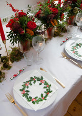 Talking Tables 20 serviettes en papier XL de Noël avec motif houx | Lingettes jetables de luxe | Réutilisable | Idéal pour Noël et les dîners | Haute qualité | 40cmX40cm