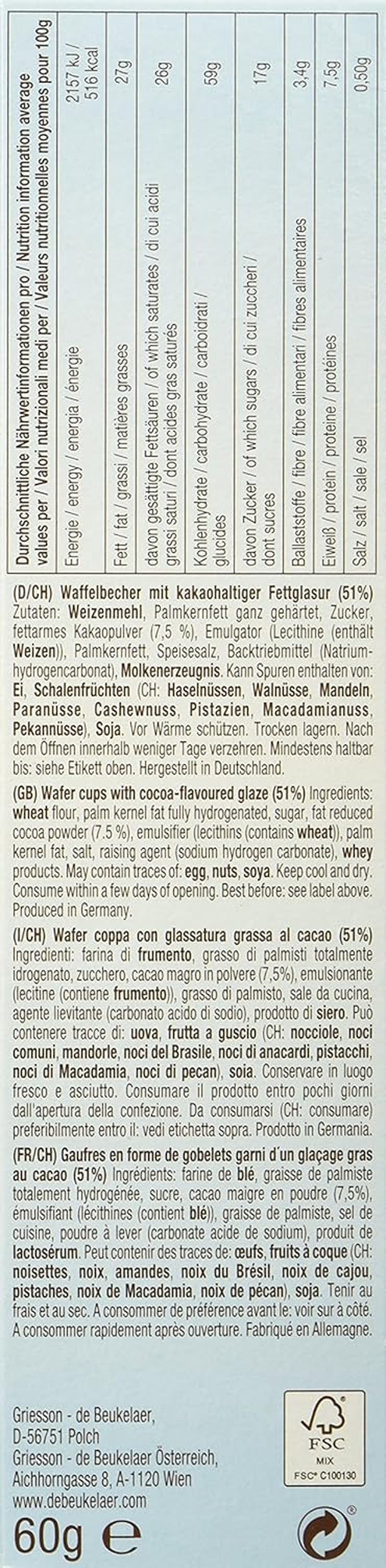 Debeukelaer Decor on Ice - Paquets de gaufres, paquet de 12 (12 x 60g)