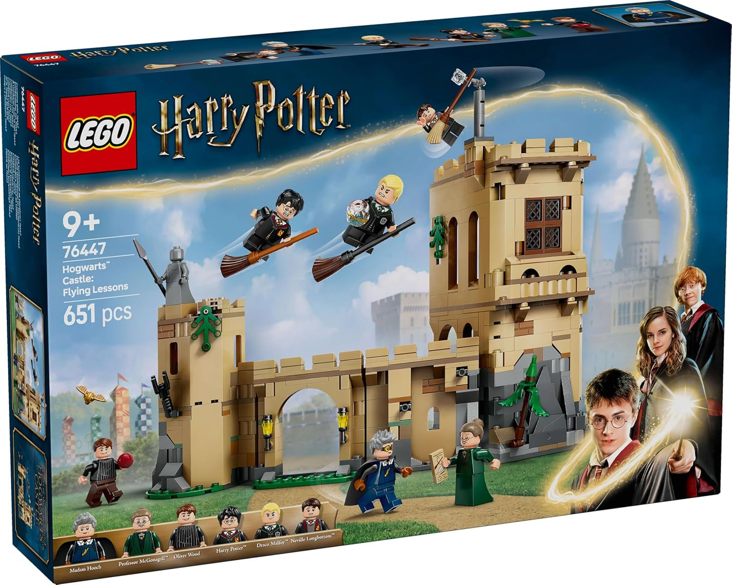 Château de Poudlard LEGO Harry Potter : Leçons de vol et aventure avec 6 figurines à collectionner, dont Draco Malfoy et le professeur McGonagall, jeu de rôle pour garçons et filles de 9 ans 76447 Jeux de construction Besuche den LEGO-Store
