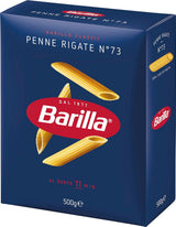 Pâtes Barilla Classic Penne Rigate Nr. 73 de blé dur de haute qualité, toujours al dente (1 x 500 g)