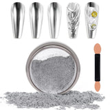 Chrome Nagel Pulver Spiegel Effekt Metallic Staub Holographische Glitter Glasierte Maniküre Dekoration Reflektierendes Pigment For DIY Gel Polish Nail Art, Harz Handwork, Geschenke for Gold