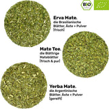 Service à thé maté pour deux, bio ● 2 tasses à maté + 2 bombillas + 300 g de thé maté + notice de préparation