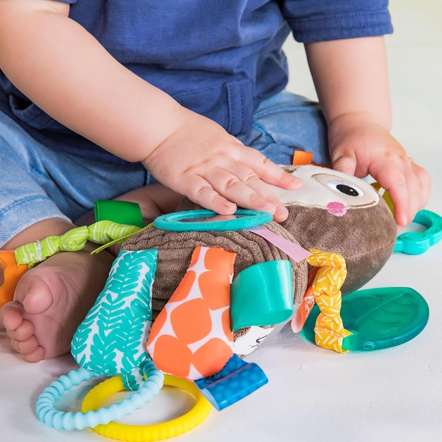 Jouet pour poussette Bright Starts, paresseux - avec hochet, miroir et boucles Taggie Bebe Toys Naty Shop