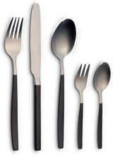 Echtwerk Positano Due-Bronze Ménagère, Black Edition, 20 Pièces, 4 Personnes Cuisine Naty Shop Argent / Noir