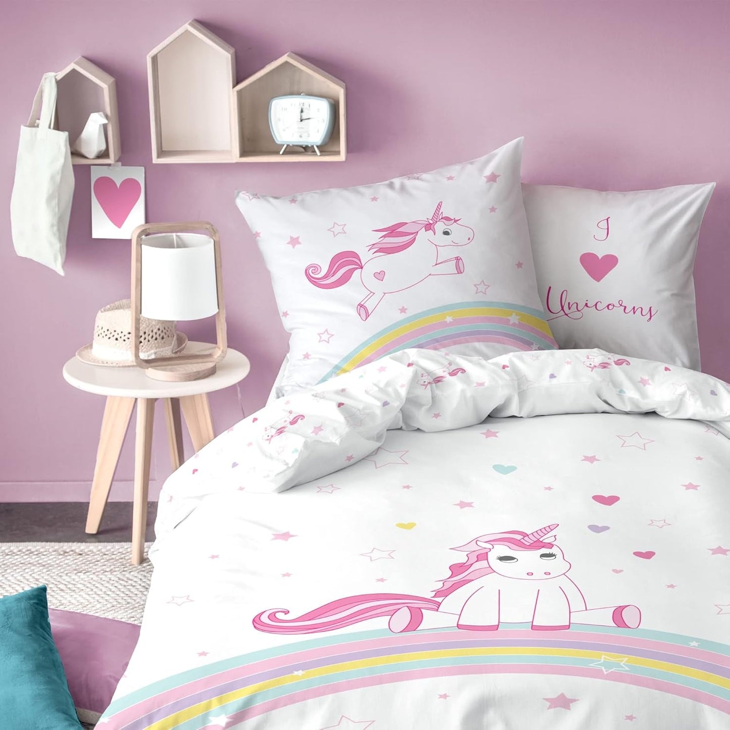 Literie fille Licorne, coton Literie - enfant Naty Shop Licorne