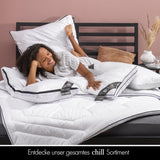Couette toutes saisons 135X200 - Couette légère 135X200 - Respirante et lavable et 100% végétalienne - Couette en maille climatique et bande de confort pour dormir - Garnissage 800G Couettes et couettes Naty Shop