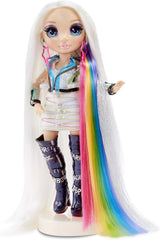 Rainbow High Hair Studio - Coffret exclusif de poupée Amaya Raine avec cheveux longs pour le coiffage - Comprend une craie à cheveux lavable, une brosse à cheveux et des accessoires - Cadeau pour les enfants de 6 ans et plus