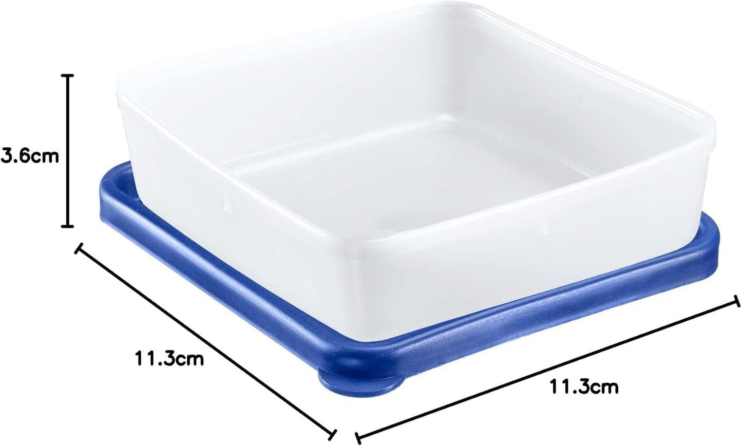 Westmark 4 boîtes de conservation/congélation alimentaire, avec couvercle, capacité : 0,25 l chacune, empilables, plastique, Trio, couleur : transparent/bleu, 25042270 Boîtes de conservation alimentaire Naty Shop