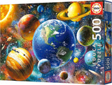 Educa - Puzzle 500 pièces pour adultes | Système solaire, puzzle 500 pièces pour adultes et enfants à partir de 11 ans, planètes, espace, espace (18449) Puzzle Naty Shop