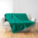Douceur D'Intérieur, Couverture (220 X 240 Cm) Lucile Curry, Polycoton, Unicolore Lits et Couvertures Douceur d'Intérieur Vert Émeraude 180 X 220 Cm