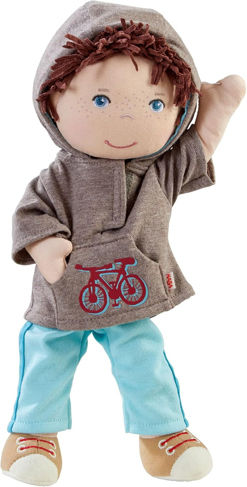 HABA 306528 - Lian Doll - Poupée en peluche pour enfants à partir de 18 mois pour jouer et câliner en matières douces - Taille : 30 cm Naty Shop Dolls