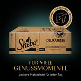 SHEBA Nourriture humide pour chat - 72 sachets x 85g - Variété de volaille en gelée - Nourriture humide pour chat - 1 grand paquet