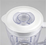 Girmi FR46 Mélangeur électrique, 1,5 litre, 2 vitesses avec fonction impulsion, 4 plaques de cuisson, plateau de mesure, balance avec balance, système de sécurité, blanc/rouge Kitchen Naty Shop