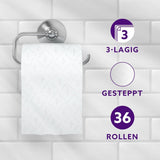 By Amazon Papier toilette matelassé 3 épaisseurs, doux et velouté, 36 rouleaux (9 rouleaux, lot de 4), 200 feuilles par rouleau, certifié Fsc