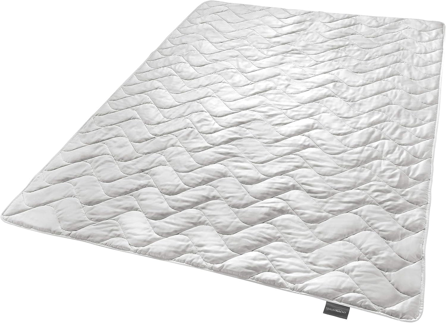 Traumnacht Exklusiv Couette d'été légère en 100% Soie Sauvage, Certifiée Oeko-Tex, Fabriquée en Allemagne, Poids de Remplissage: 550Gr, 135 X 200 Cm Couettes et Couettes Naty Shop 135 X 200 Couverture d'été - Soie Sauvage