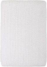 Family Bedding Couverture Cellulaire Rose pour Lit Double, Coton, Grand Couvre-lit Réversible, Légère, Thermique, Douce, Couverture Cellulaire Traditionnelle, 230 X 230 Cm Couettes et Couettes Naty Shop Lit Double Blanc (230X230Cm)