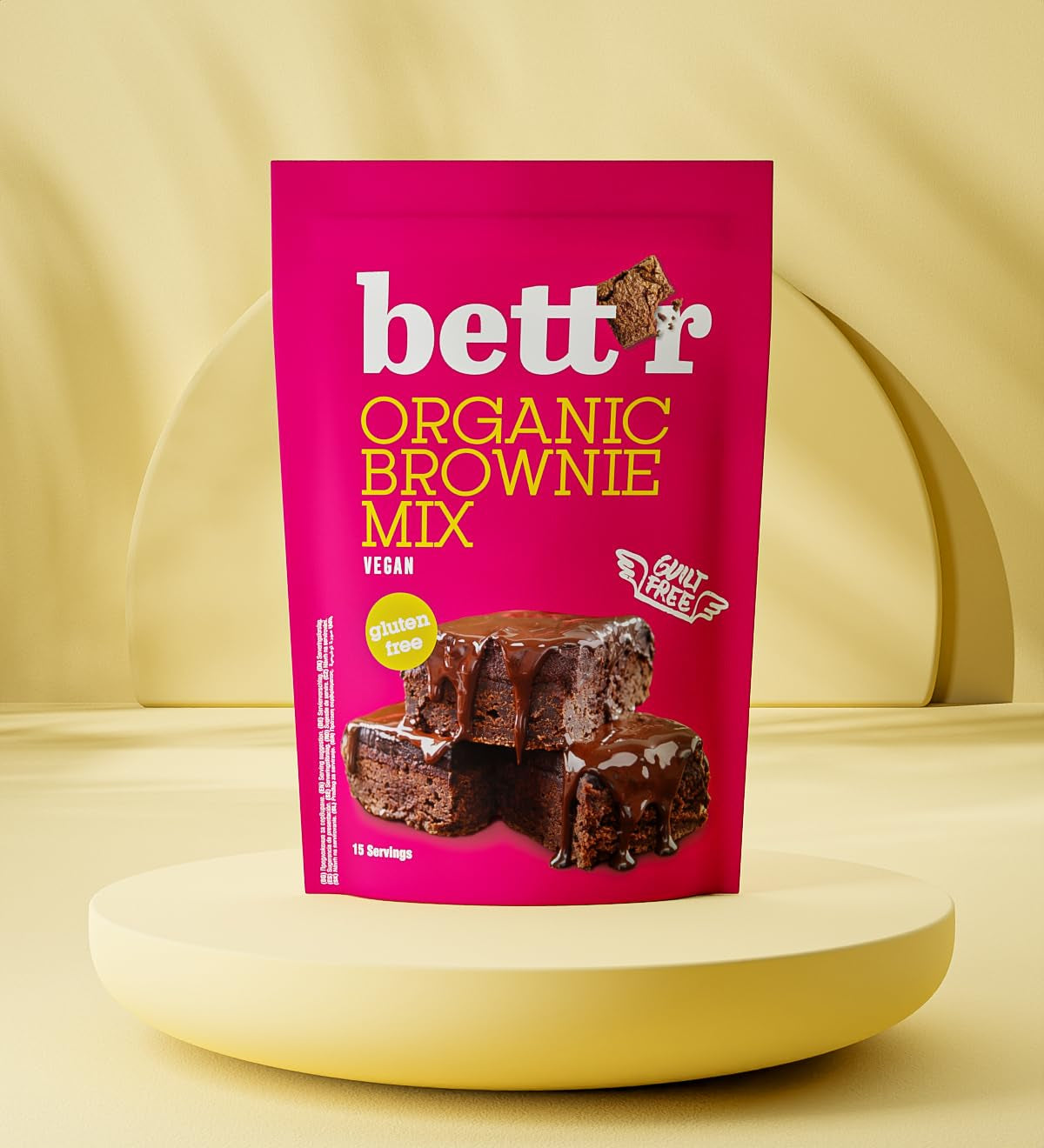 Bettr Organic Brownie Mix - Brownies bio, végétaliens et sans gluten avec des biscuits secs riches - 400 G - 15 portions Naty Shop