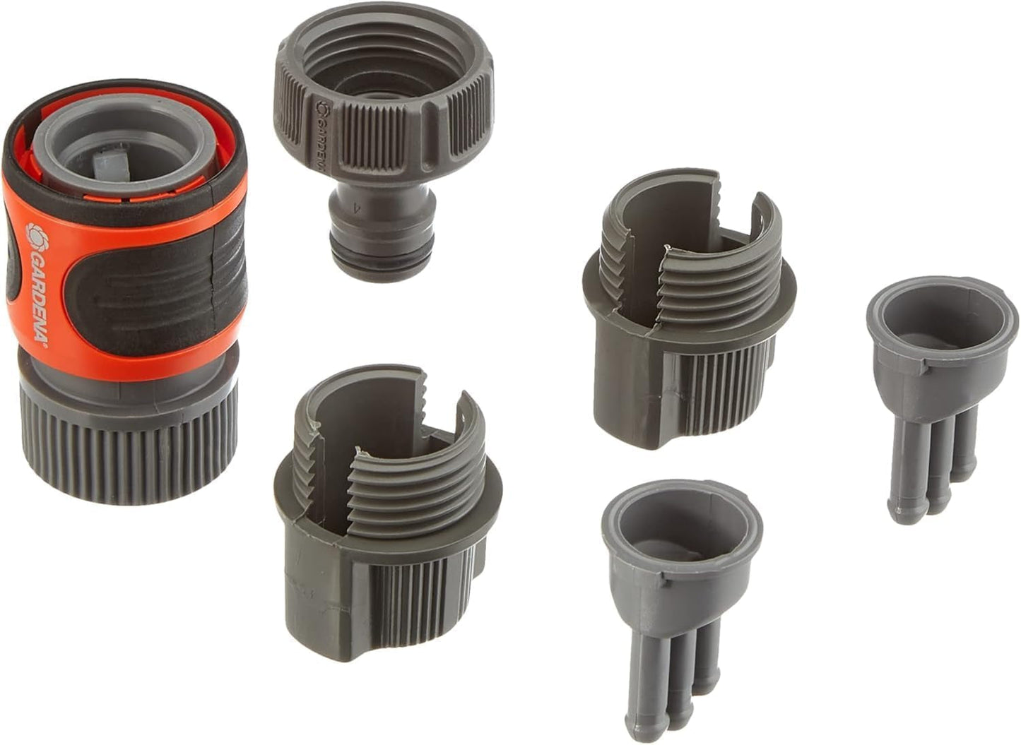 Kit de raccordement pour tuyau d'arrosage Gardena : raccords de connexion pour le début et la fin du tuyau d'arrosage, accessoires pour articles (995, 996, 997, 1998, 1999), pièces d'origine du système Gardena (5316-20)