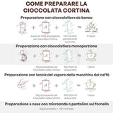 Chocolat chaud italien Cortina TARTE CHOCOLAT AMER, 15 sachets X 30 grammes Cacao et Chocolat Chaud Naty Shop