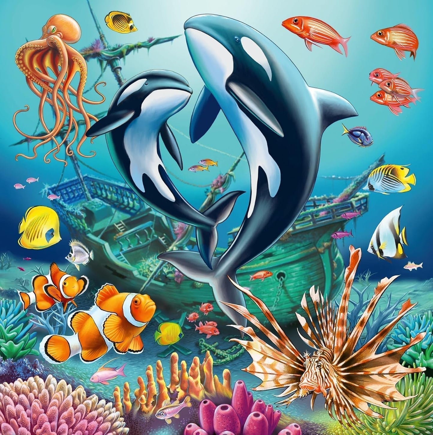Puzzle Ravensburger pour enfants - 12000859 Monde sous-marin enchanteur - Puzzle 3X49 pièces pour les enfants à partir de 5 ans Puzzle Naty Shop