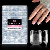 Ballerine Gel Ongles Conseils 216 pièces 12 Tailles Doux Gel Ongles Couverture Complète Ongles Extension Ensemble Semi Mat BRICOLAGE Home Art