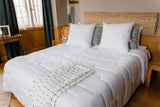 COLAS NORMAND Couette anti-acariens et antibactérienne, légère, 200 X 200 cm, effet longue durée, hygiène parfaite, microfibre, douce et confortable, lavable, française, blanc 53130248 Naty Shop Couettes et Couettes