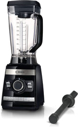 Bosch Batteur sur socle Vitaboost MMBH6P6BDE, 6-Klingen-Edelstahlmesser, 2.5L Tritan-Mixbehälter, Stopfer, 6 Automatikprogramme, Rezeptbuch, Bpa-Frei, Einfache Reinigung, 45 000 U/Min, 1600 W, Schwarz Bucatarie Naty Shop Single Schwarz Deutsches Rezeptbuch