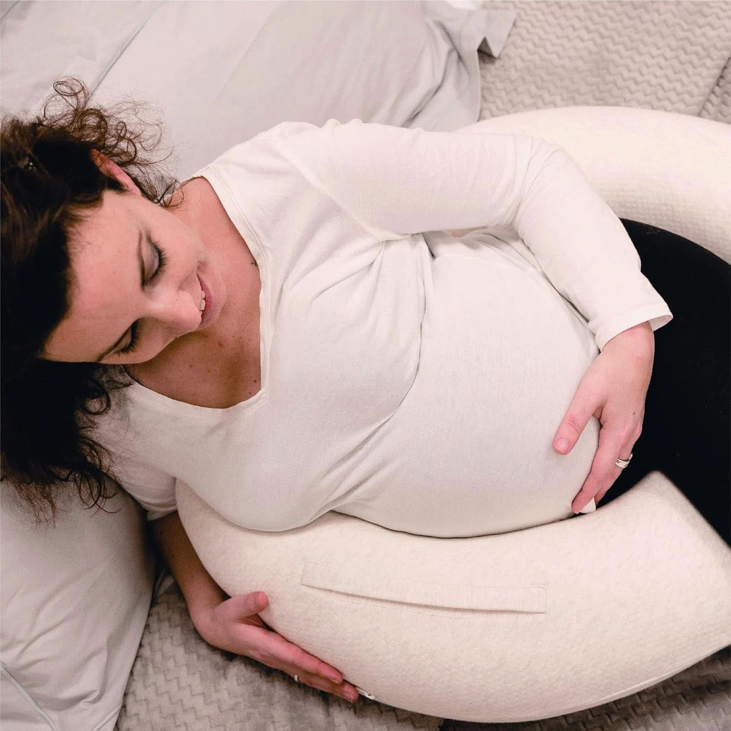 Coussin d'allaitement multifonction 4 en 1, Soft Nova, beige, oreiller simple : 202 cm, fauteuil, 40 X 75 X 22 cm Accessoires Alimentation et Allaitement Bebe Naty Shop