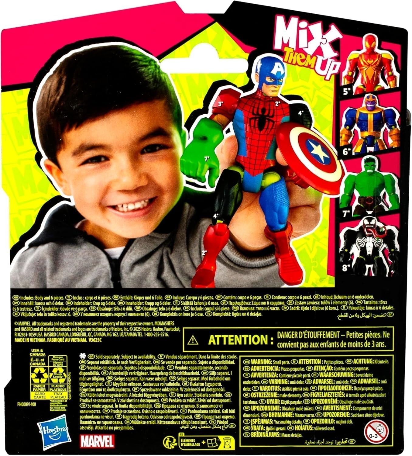 Mixmashers Marvel Captain America Avengers Mix-And-Match Action Figure & Accessoires Figurines Naty Shop