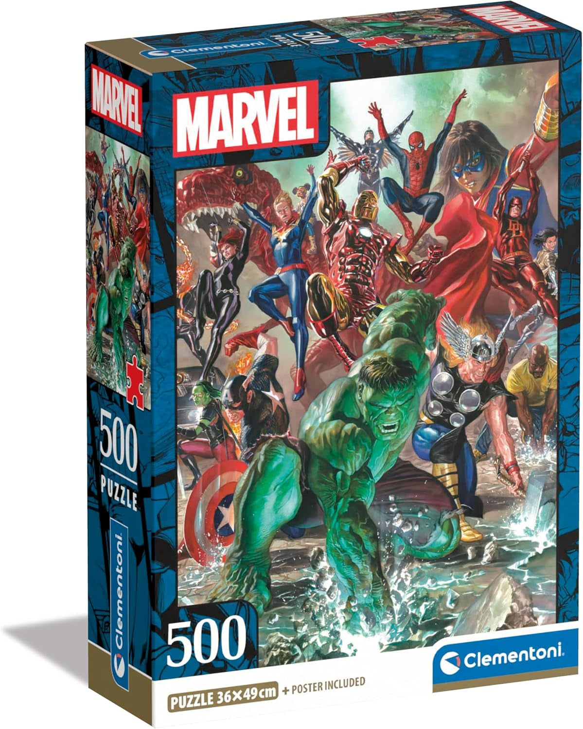 Clementoni Marvel Puzzle 500 pièces adultes - Puzzle adulte en 49 x 36 cm - Puzzle adulte stimulant de Clementoni 35546 Puzzle Naty Shop Titre par défaut