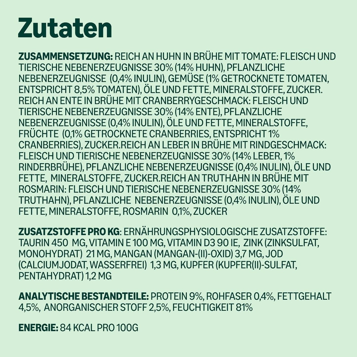 Amazon Nourriture humide sans céréales pour chats adultes Sélection de viande en bouillon 4,76 kg 56 paquets de 85 g (anciennement Lifelong)
