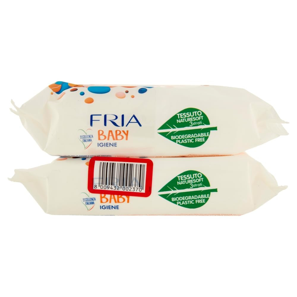 Lingettes humides, paquet de 2 (144 lingettes)