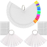 150 pièces Nail Art Tips Ring Stick, Transparent Farbe Karte Platten Nagelleck Display Ring Sticks, Nagel Salon Übungen Display Nail Tips