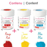 ScrapCooking, Lot de 3 colorants alimentaires en poudre - rouge, jaune, bleu, 3 x 5 grammes Naty Shop