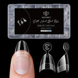Modelones Nail Tips 510 pièces – Ensemble de pointes d'ongles à couverture complète, ensemble de pointes en gel, pointes d'ongles en résine PMMA pré-polonées, ongles artificiels à coller sur Nail Art DIY, Squoval court
