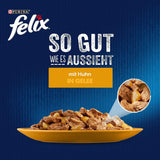 Felix As Good As It Looks Nourriture humide pour chat en gelée avec poulet, paquet de 26 (26 x 85 g)