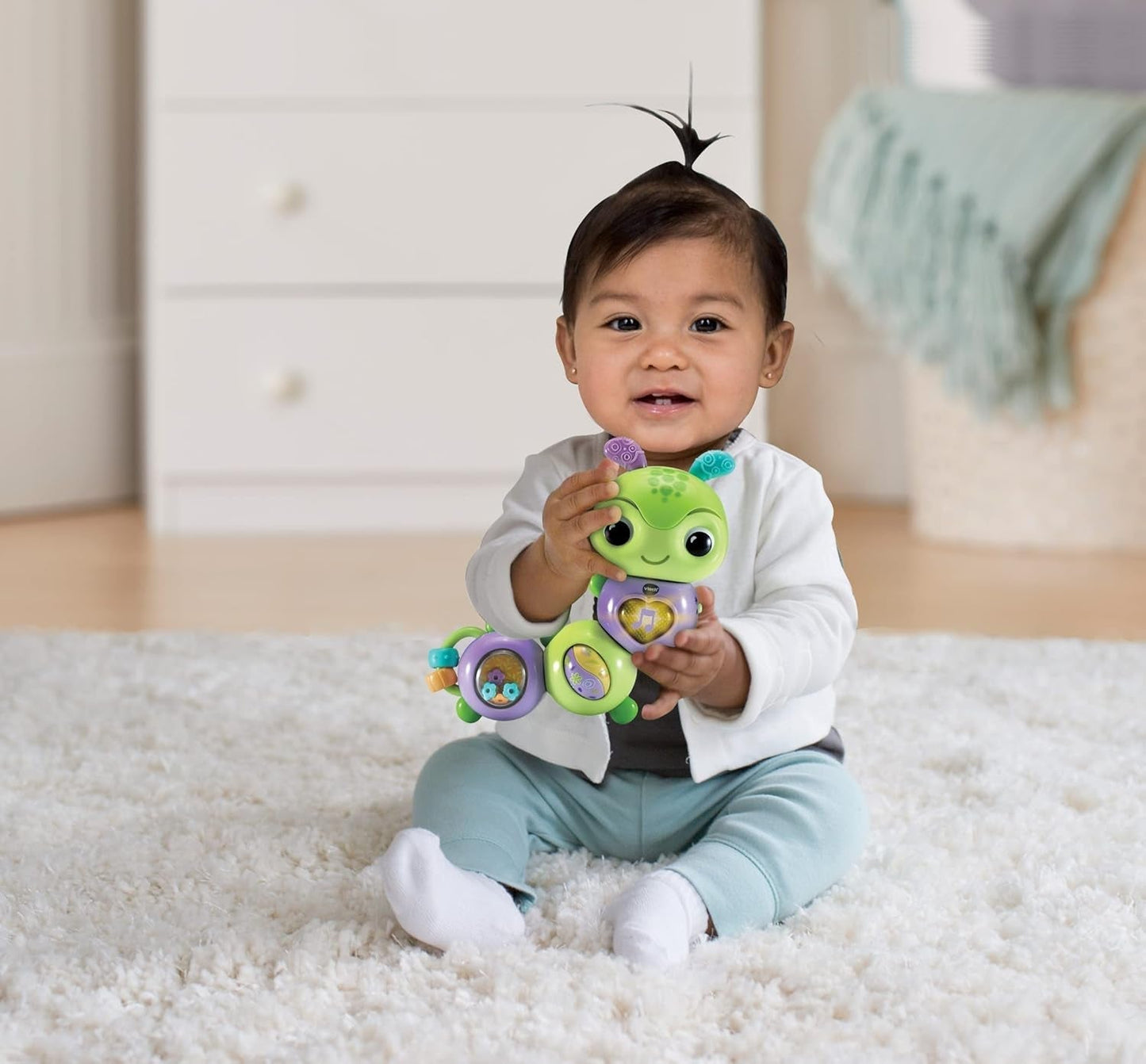 VTech Baby Spinning Fun Caterpillar - Jouet interactif de cloche et de motricité parlant et chantant - Pour 6 à 24 mois Jouets pour bébé Naty Shop