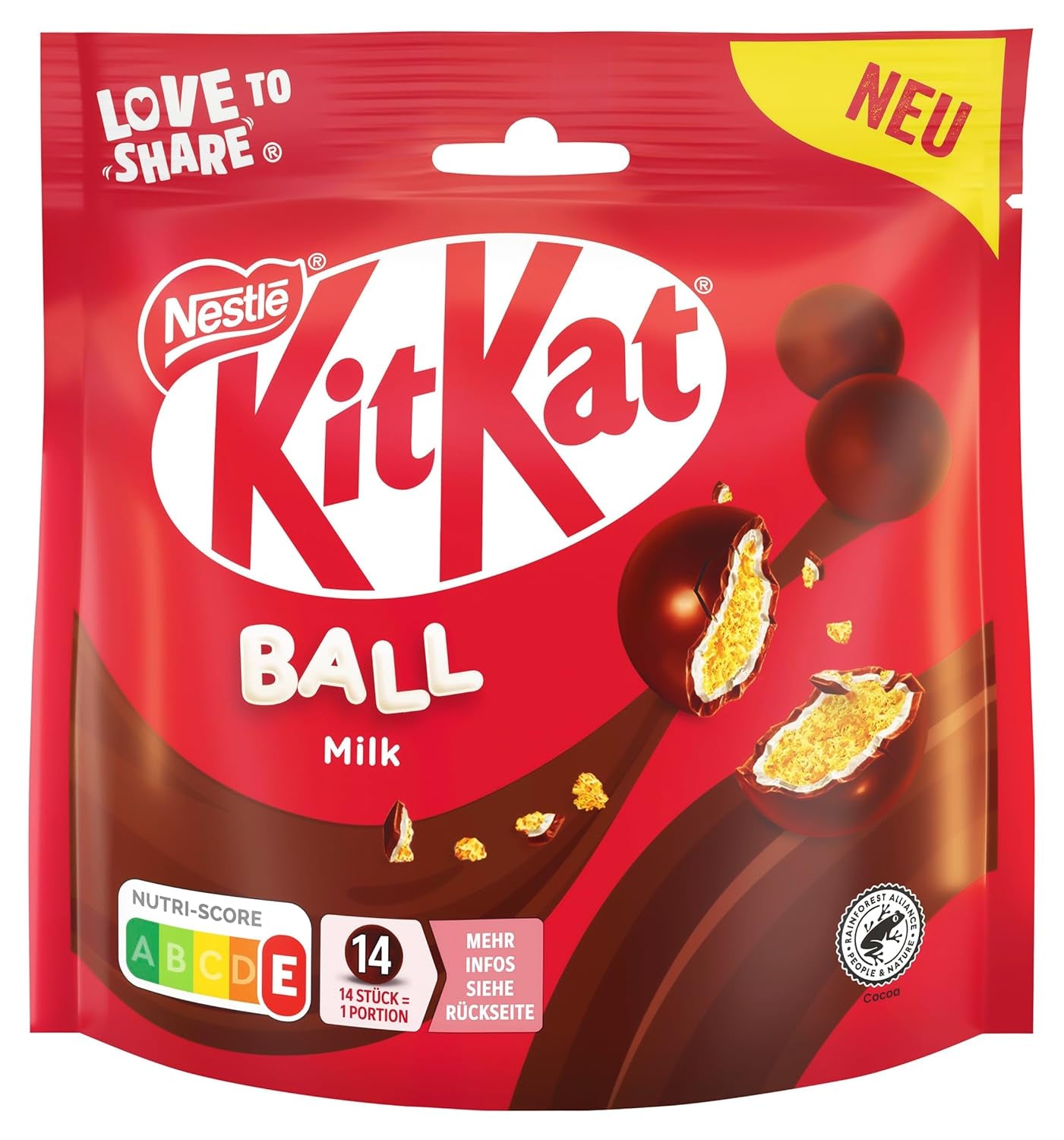 Pack de boules Nestlé au lait, blanc, Caramel Lion (3 x 130g)