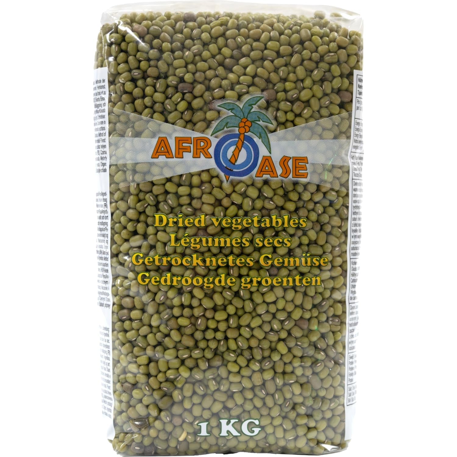 AFROASE - Haricots verts mungo - 1 x 1 kg