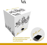 Ensemble théière et tasse Alice au pays des merveilles pour 1 personne dans un coffret cadeau, service à thé en porcelaine fine, blanc, 250 ml