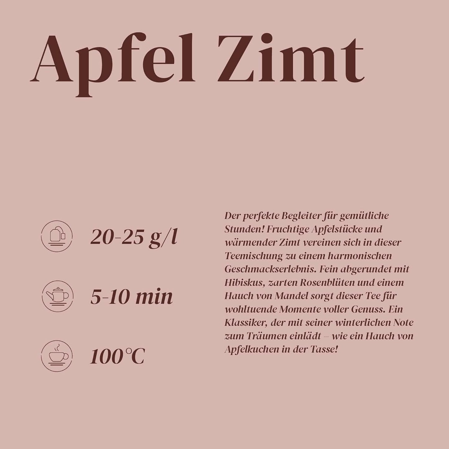 Thé d'alpaga | Pomme et cannelle | Mélange de thés aux fruits | En vrac | Refermable (100g)